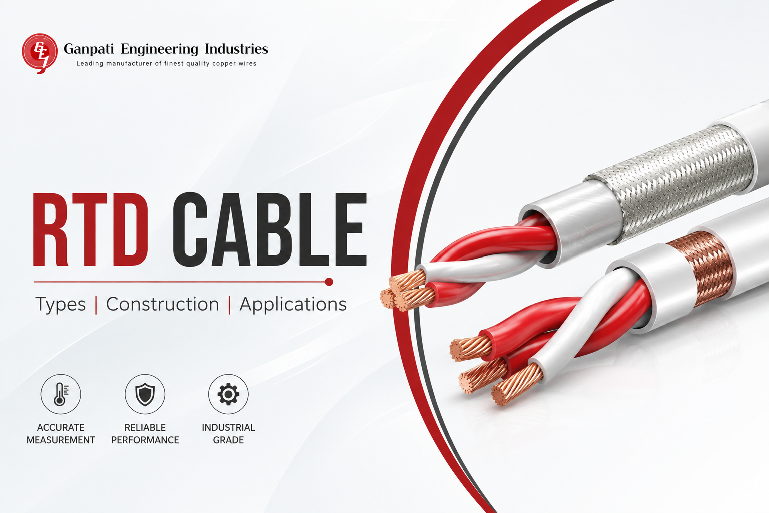 RTD cable types, construction and industrial applications